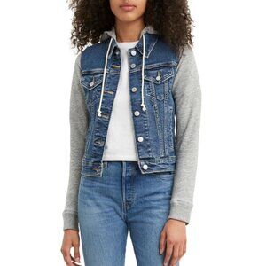 Levi's Jean and Sweatshirt trucker jacket size Large